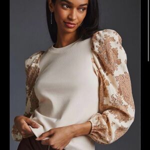 Dolan puff sleeve top crème color size s